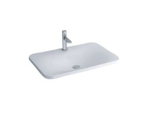 NEWARC DROP COUNTERTOP FAUCET SINK WITH HOLE MATT WHITE 65X45X2,5CM DRO L065MW