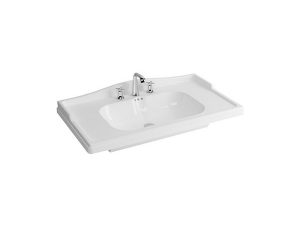 NEWARC THREE-HOLE ELITE WASHBASIN WITH ETAGERE 80X46X8CM 509080BT