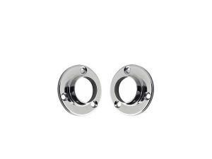 METAL ZAMAK ROUND FLANGE CHROME 2 PCS 4009