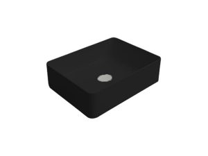 NEWARC SILVER SILVER SLIMLINE COUNTERTOP SINK MATT BLACK 50X38X14CM 5011-MB