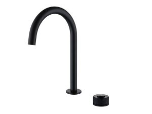 NEWARC STEP 2 HOLE BOWL TYPE BASIN FAUCET BLACK 900521B