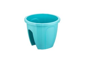 ŞENYAYLA OPAL HANDRAIL ROUND BALCONY FLOWER POT BLUE 5712