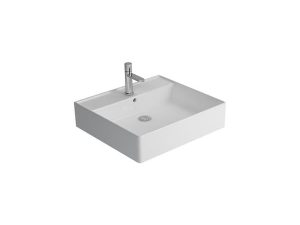 NEWARC COUNTERTOP FAUCET SINK WITH HOLE PLATINUM SINK 50X45X13CM 5025