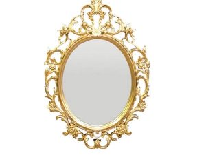 STEEL OVAL DECORATIVE PAINTED MIRROR LARGE SIZE 879 83X59X2CM