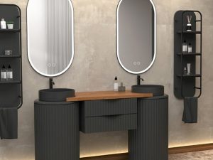 AQUANİL LOTUS DUO 150 CM BATHROOM CABINET ANTHRACITE