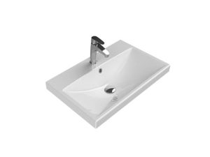 TURQUOISE CERASTYLE ELITE WASHBASIN WITH ETAGERE 70X45 CM 032100-U