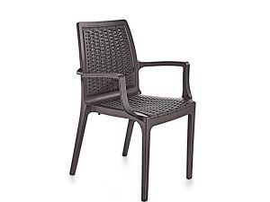 BREZZA 2524 RATTAN ARMCHAIR DARK BROWN