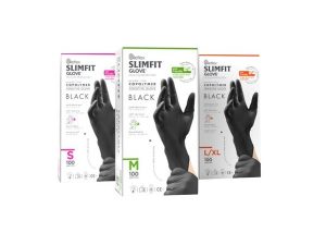 REFLEX SLIM FIT POWDER FREE GLOVES BLACK S SIZE NEW GENERATION TECHNOLOGY 100 PACK | REFLEX SLIM FIT PUDRA İÇERMEYEN ELDİVEN SİYAH S BEDEN YENİ NESİL TEKNOLOJİ 100'LÜ PAKET