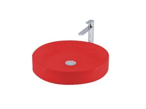 NEWARC MILTES COUNTERTOP WASHBASIN BRIGHT RED 44X11.5CM MILT L 044-R