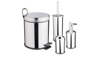 MAXİFLOW STANDARD STAINLESS STEEL 4-PIECE BATHROOM SET 26442