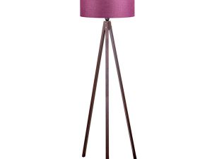 ZEN FLOOR LAMP ERGUVAN CHARM FABRIC DARK BROWN MDF LEG