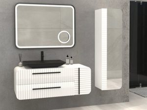 AQUANILE ANEMONE 110 CM BATHROOM CABINET WHITE | AQUANILE ANEMONE 110 CM BANYO DOLABI BEYAZ