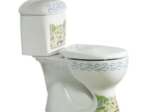 TURQUOISE YUMURCAK UNDERFLOOR TOILET+CERVOIR+INNER SET+COVER SET030005