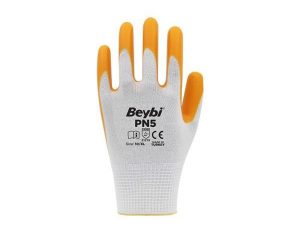 BEYBİ PN5 YELLOW NITRILE WORK GLOVE 10''