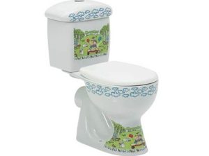 TURQUOISE YUMURCAK BACKWARD TOILET SEAT+CERVOIR+INNER SET+COVER SET030002