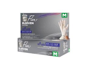 REFLEX FLEX POWDER FREE GLOVES WHITE M SIZE NEW GENERATION HYBRID TECHNOLOGY 100 PACK