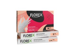FLOREX GLOVES TRANSPARENT 100 PACK