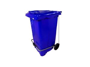 240 LT WHEELED GARBAGE CONTAINER WITH PEDAL BLUE CTK-3008 | 240 LT TEKERLEKLİ ÇÖP KONTEYNER PEDALLI MAVİ CTK-3008