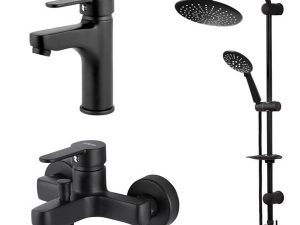 KROMA ARTEON 3-PIECE BLACK BATHROOM SET