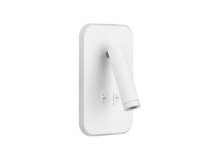 FORLİFE 13W WHITE CASE DOUBLE FUNCTION BEDSIDE LUMINAIRE SCONCE 3200K DAYLIGHT FL-2298 B