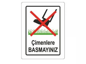 INTER PANEL 25X35 DO NOT STEP ON GRASS CODE 419 | ARA PANEL 25X35 ÇİMLERE BASMAYIN KODU 419