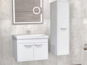 AQUANİL MAUNA 80 CM BATHROOM CABINET LENTICULAR LED MIRROR WHITE