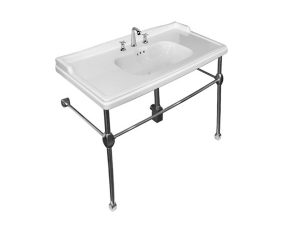 NEWARC CHROME PEDESTAL WASHBASIN ELITE 80CM ELT A080