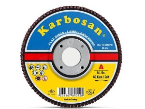 KARBOSAN FLAP DISK 115X22 23MM 80 GRIT 82985