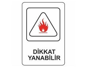 INTER PANEL 16X24 CAUTION FLAMMABLE | PANEL ARASI 16X24 DİKKAT YANICI