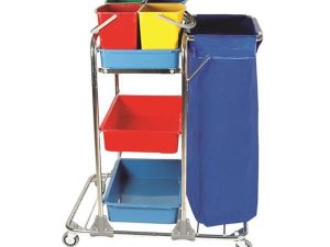 NEMKAR FLOOR SERVICE TROLLEY SINGLE CANVAS CHROME KHA-3103