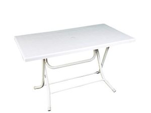 BREZZA 2577 RECTANGULAR FOLDING TABLE 70X120X72 CM WHITE