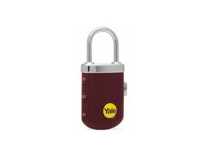 YALE ELEGANT TYPE COMBINATION PADLOCK BURGUNDY YP3/31/123/1B