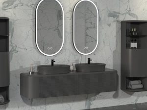 AQUANİL SİESTA DUO 184 CM BATHROOM CABINET ANTHRACITE