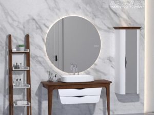 AQUANİL BREZZA 130 CM BATHROOM CABINET WITH MASSIVE COUNTERTOP BEECH | AQUANİL BREZZA 130 CM BANYO DOLABI MASİF TEZGAHLI KAYIN