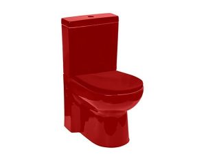 NEWARC MODERN WALL HUNG RED TOILET 3822R + CISTERN + INTERIOR SET + MODERN DUROPLAST RED LID 7210R