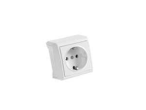 VISCO VERA SURFACE MOUNTED GROUNDED SOCKET WHITE | VISCO VERA YÜZEYE MONTE TOPRAKLI PRİZ BEYAZ