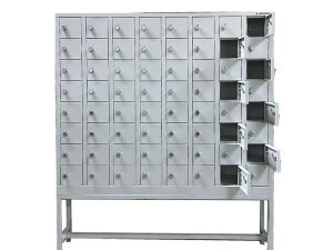 MASTER STEEL CELL PHONE CABINET WITH METAL LEGS 64 COMPARTMENTS 150X20X150 U-C64
