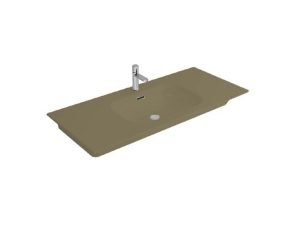 NEWARC NATURAL WASHBASIN WITH ETAGERE MATT KASHMERE 120X46X1,4CM 504120MC
