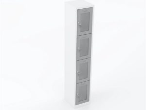 MASTER STEEL SAFETY DEPOSIT LOCKER PLEXI DOOR 4 COMPARTMENT 35X40X195 U-GZ04-P