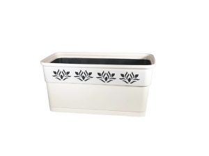 BEE HOME PATTERNED FLOWER POT 30 CM AK 637 | BEE HOME DESENLİ ÇİÇEK SAKSI 30 CM AK 637