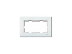 VISCO KARRE WHITE DOUBLE FLUSH SOCKET FRAME
