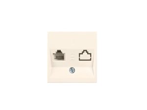 VISCO KARRE CREAM SINGLE NUMERAL PHONE SOCKET WITHOUT FRAME | VISCO KARRE KREM ÇERÇEVESİZ TEK NUMARALI TELEFON PRİZİ