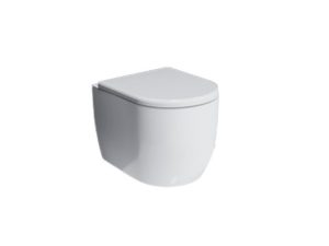 NEWARC MORENO RİMLESS CHANNELLESS WALL HUNG TOILET + DUROPLAST COVER | NEWARC MORENO RIMLESS CHANNELLESS DUVAR ASKI TUVALET + DUROPLAST KAPAK