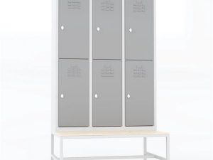 USTA STEEL WARDROBE WITH METAL BENCH SEAT 6 DOORS U-S06-BNK | USTA ÇELİK GARDIROP METAL BANKLI 6 KAPILI U-S06-BNK