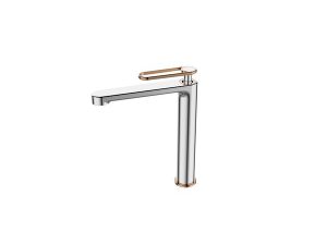 NEWARC ZETA BOWL TYPE BASIN FAUCET CHROME-BRIGHT COPPER 671001