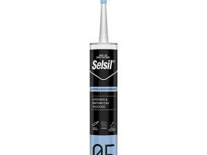 SELSIL SHOWER CABIN KITCHEN AND BATHROOM SILICONE 280 ML WHITE