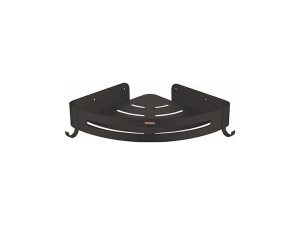 VENEZIA RIVER BLACK DECORATIVE CORNER BATHROOM SHELF 23X23CM 5071301-05