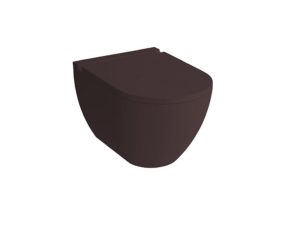 NEWARC MODERN WALL HUNG TOILET MATT BLACK 3823MB + MODERN DUROPLAST MATT BLACK COVER 7210MB
