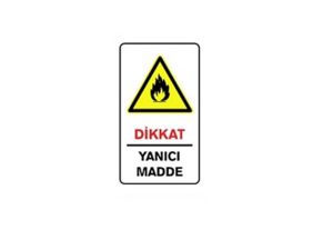 C127 CAUTION FLAMMABLE SUBSTANCE 15X25 CM