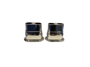 DOUBLE HONEYCOMB PIPE CONCEALER CHROME 2-PACK Ø8,5XØ13X14 13539
